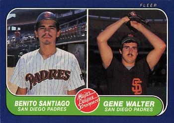 1986 Fleer #644 Benito Santiago / Gene Walter Front