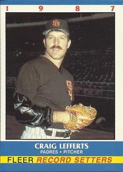 1987 Fleer Record Setters #19 Craig Lefferts Front