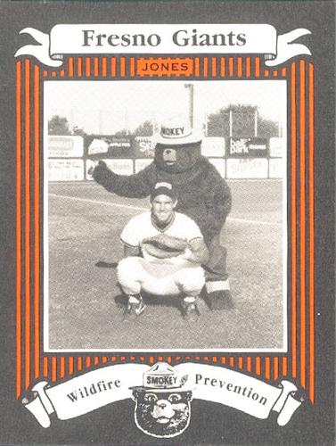 1986 Fresno Giants Smokey #4 Gary Jones Front