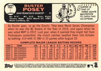 2015 Topps Heritage - Chrome #THC-1 Buster Posey Back