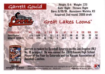 2011 Grandstand Midwest League All-Stars East Division #NNO Garrett Gould Back
