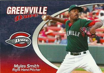 2014 Choice Greenville Drive #12 Myles Smith Front