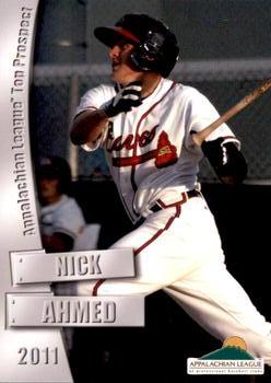 2011 Grandstand Appalachian League Top Prospects #NNO Nick Ahmed Front