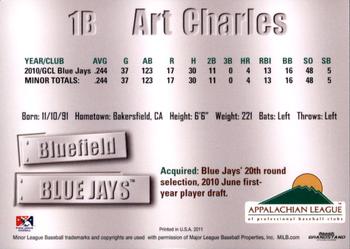 2011 Grandstand Appalachian League Top Prospects #NNO Art Charles Back