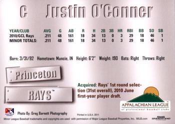 2011 Grandstand Appalachian League Top Prospects #NNO Justin O'Conner Back