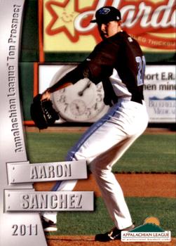2011 Grandstand Appalachian League Top Prospects #NNO Aaron Sanchez Front