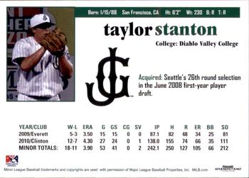 2011 Grandstand Jackson Generals #NNO Taylor Stanton Back