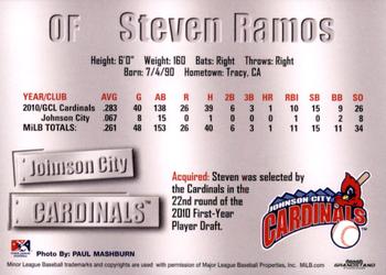 2011 Grandstand Johnson City Cardinals #NNO Steven Ramos Back