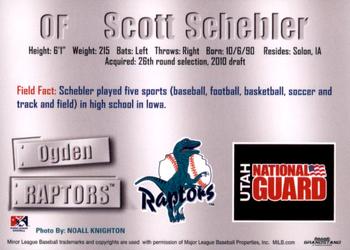 2011 Grandstand Ogden Raptors #NNO Scott Schebler Back