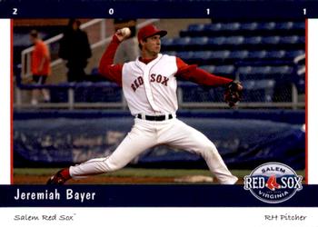 2011 Grandstand Salem Red Sox #NNO Jeremiah Bayer Front