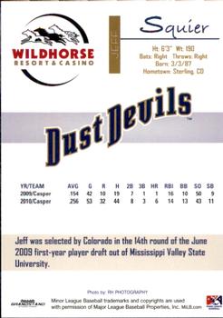 2011 Grandstand Tri-City Dust Devils #NNO Jeff Squier Back