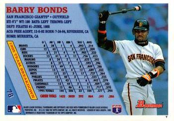 1996 Bowman - Foil #78 Barry Bonds Back
