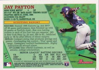 1996 Bowman - Foil #241 Jay Payton Back