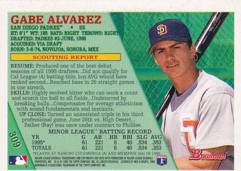 1996 Bowman - Foil #309 Gabe Alvarez Back