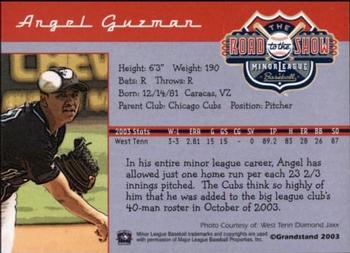 2004 Grandstand Road to the Show Top Prospects #NNO Angel Guzman Back