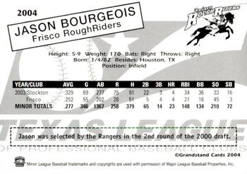 2004 Grandstand Texas League Top Prospects #NNO Jason Bourgeois Back