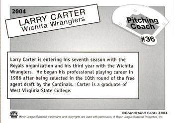 2004 Grandstand Wichita Wranglers #NNO Larry Carter Back