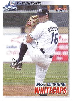 2004 Choice West Michigan Whitecaps #17 Brian Rogers Front