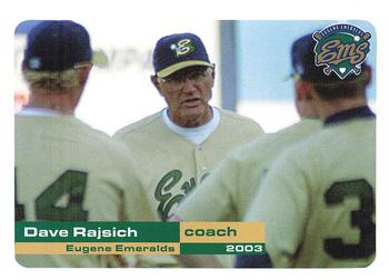 2003 Grandstand Eugene Emeralds #NNO Dave Rajsich Front