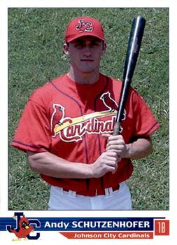 2003 Grandstand Johnson City Cardinals #8 Andy Schutzenhofer Front