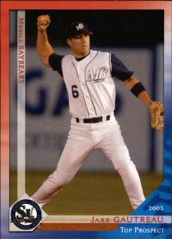 2003 Grandstand Southern League Top Prospects #NNO Jake Gautreau Front