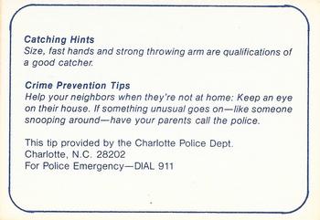 1980 Charlotte O's Police #NNO Dave Huppert Back