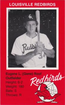 1982 Ehrler's Louisville Redbirds #NNO Gene Roof Front