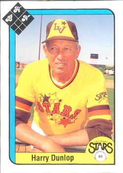 1983 Baseball Hobby News Las Vegas Stars #NNO Harry Dunlop Front