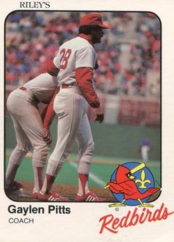 1983 Riley's Sports Gallery Louisville Redbirds #2 Gaylen Pitts Front