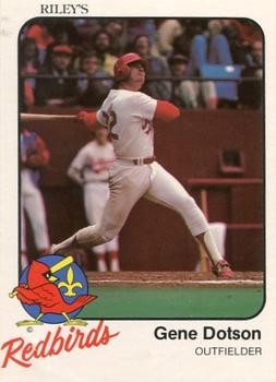 1983 Riley's Sports Gallery Louisville Redbirds #15 Gene Dotson Front
