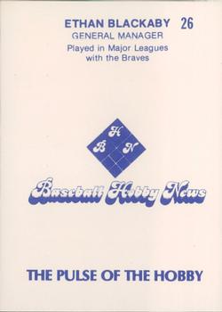 1983 Baseball Hobby News Phoenix Giants #26 Ethan Blackaby Back