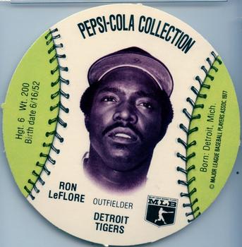 1977 Pepsi-Cola Collection Glove Discs #NNO Ron LeFlore Front