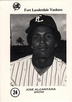 1975 Sussman Fort Lauderdale Yankees #24 Jose Alcantara Front