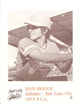 1975 Caruso Salt Lake City Gulls #5 Dan Briggs Front