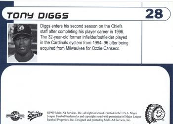 1999 Multi-Ad Peoria Chiefs #28 Tony Diggs Back