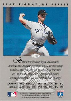 1996 Leaf Signature Series - Autographs Silver #NNO Bill Swift Back