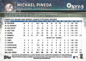 2015 Topps New York Yankees #NYY-9 Michael Pineda Back