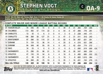 2015 Topps Oakland Athletics #OA9 Stephen Vogt Back