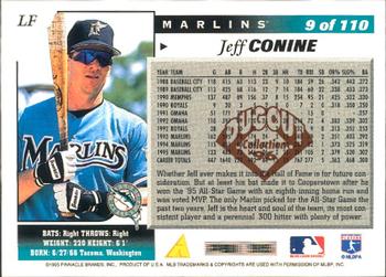 1996 Score - Dugout Collection (Series One) #9 Jeff Conine Back