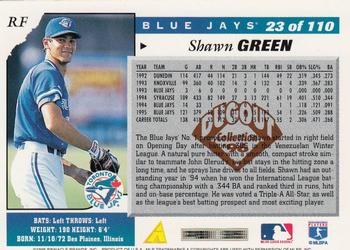 1996 Score - Dugout Collection (Series One) #23 Shawn Green Back