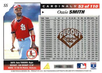 1996 Score - Dugout Collection Artist's Proofs (Series One) #53 Ozzie Smith Back