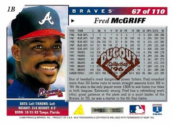 1996 Score - Dugout Collection Artist's Proofs (Series One) #67 Fred McGriff Back