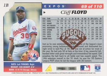 1996 Score - Dugout Collection Artist's Proofs (Series One) #69 Cliff Floyd Back