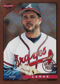 1996 Score - Dugout Collection Artist's Proofs (Series One) #78 Mark Lemke Front