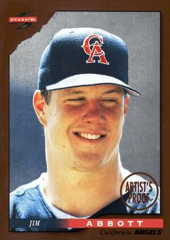 1996 Score - Dugout Collection Artist's Proofs (Series One) #81 Jim Abbott Front