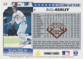 1996 Score - Dugout Collection Artist's Proofs (Series One) #96 Billy Ashley Back