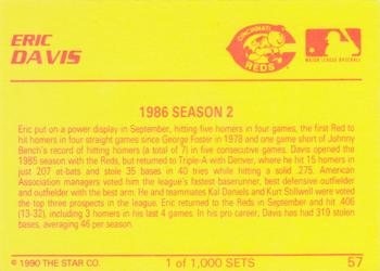 1990 Star Platinum #57 Eric Davis Back