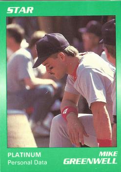 1990 Star Platinum #72 Mike Greenwell Front