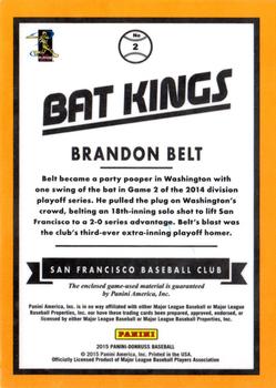 2015 Donruss - Bat Kings #2 Brandon Belt Back