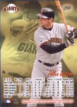 1997 Ultra #299 Allen Watson Back
